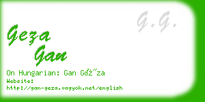 geza gan business card